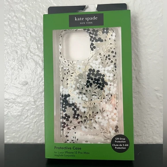 NWT - Kate Spade Floral iPhone 15 Pro Max Phone Case - Picture 2 of 4